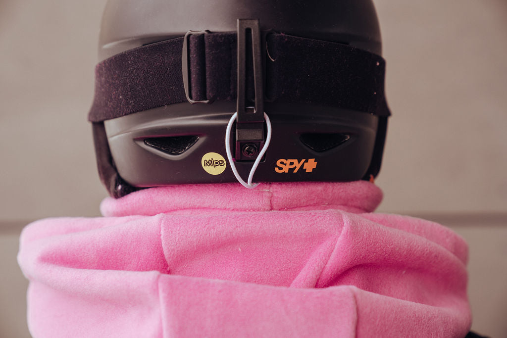 Ski Slope Pink Helmet Hoodie